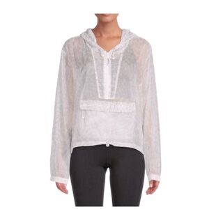 Good American Icy Leopard Print Windbreaker turns into a belt bag Women’s SZ 1